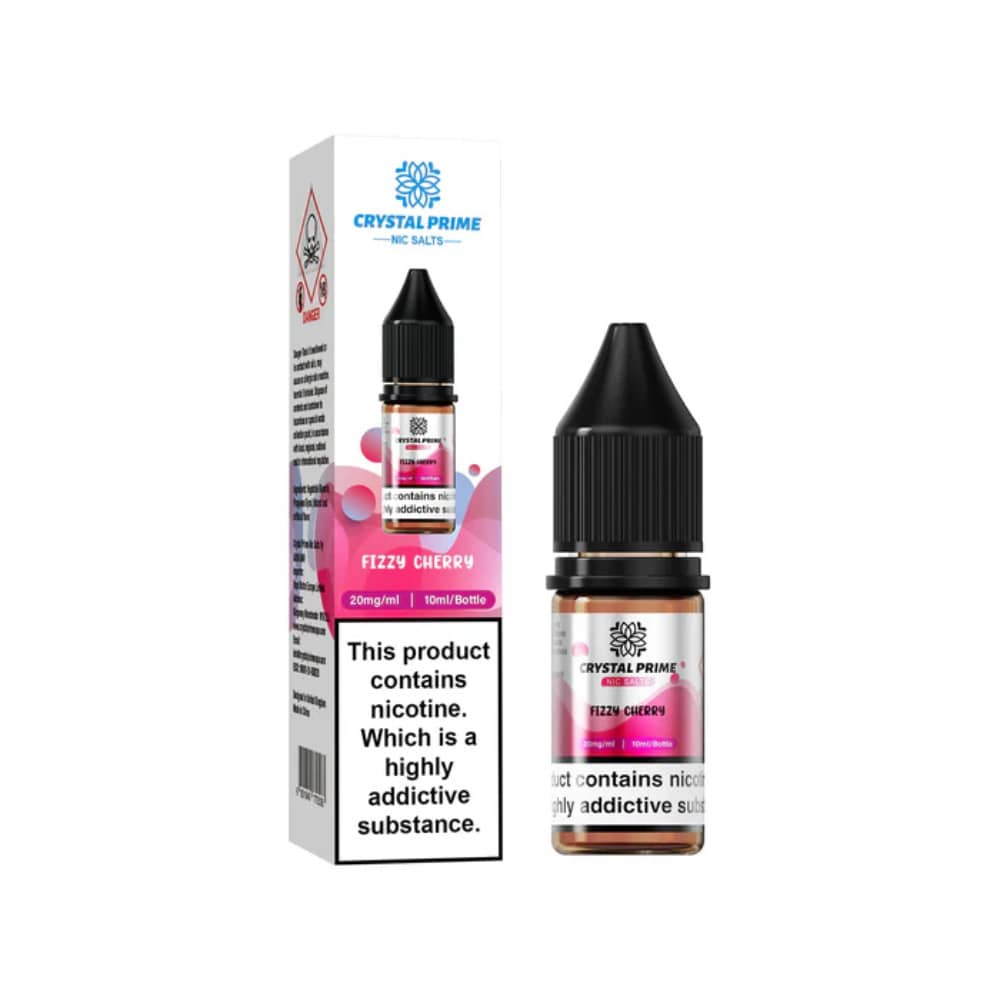 Crystal Prime Nic Salts E-Liquids 10ml Box of 10 Fizzy Cherry 10mg