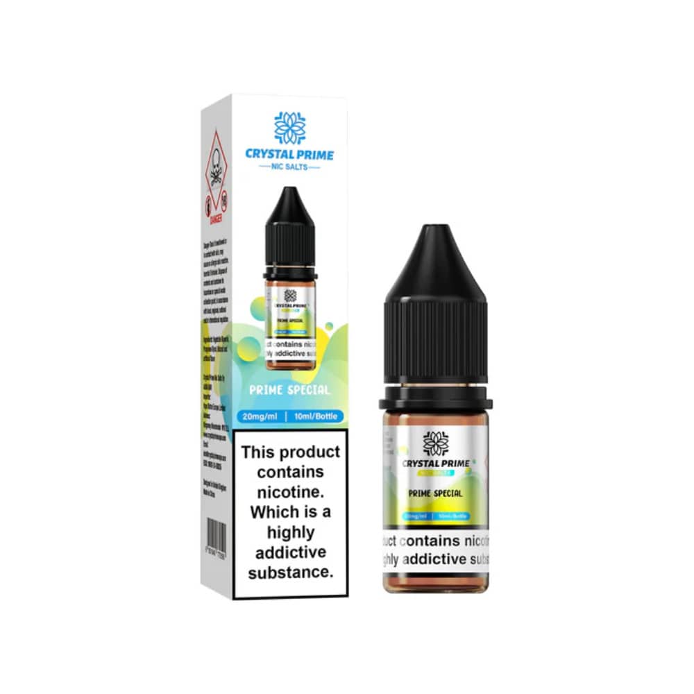 Crystal Prime Nic Salts E-Liquids 10ml Box of 10 Prime Special 20mg