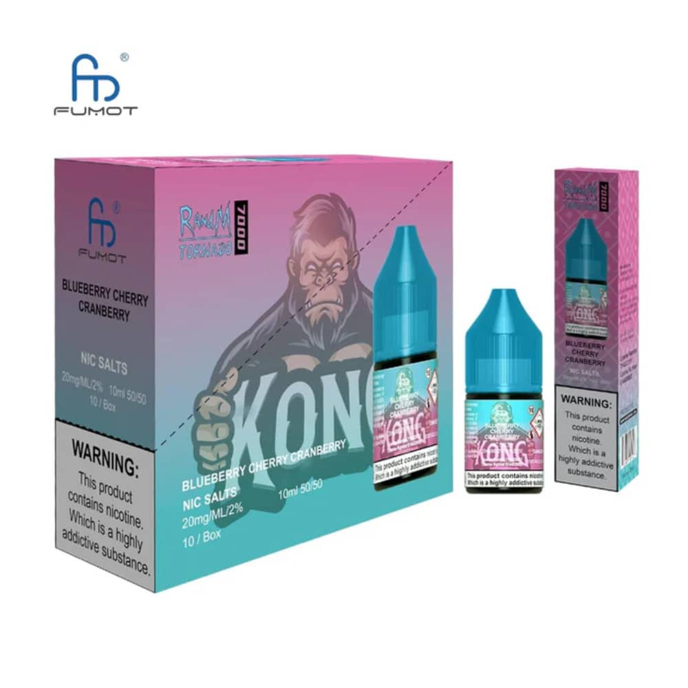 RandM 7000 Nic Salts E-Liquids 10ml Box of 10 Blueberry Cherry Cranberry