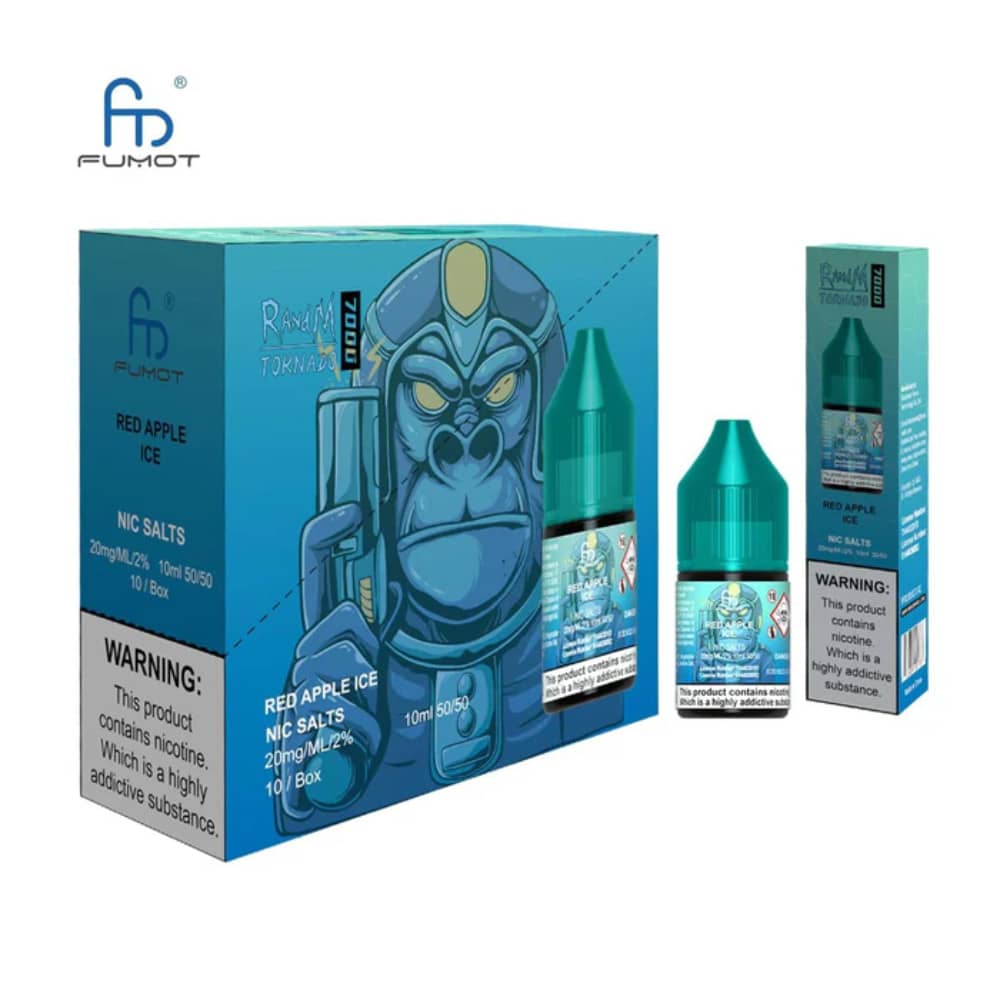 RandM 7000 Nic Salts E-Liquids 10ml Box of 10 Red Apple Ice