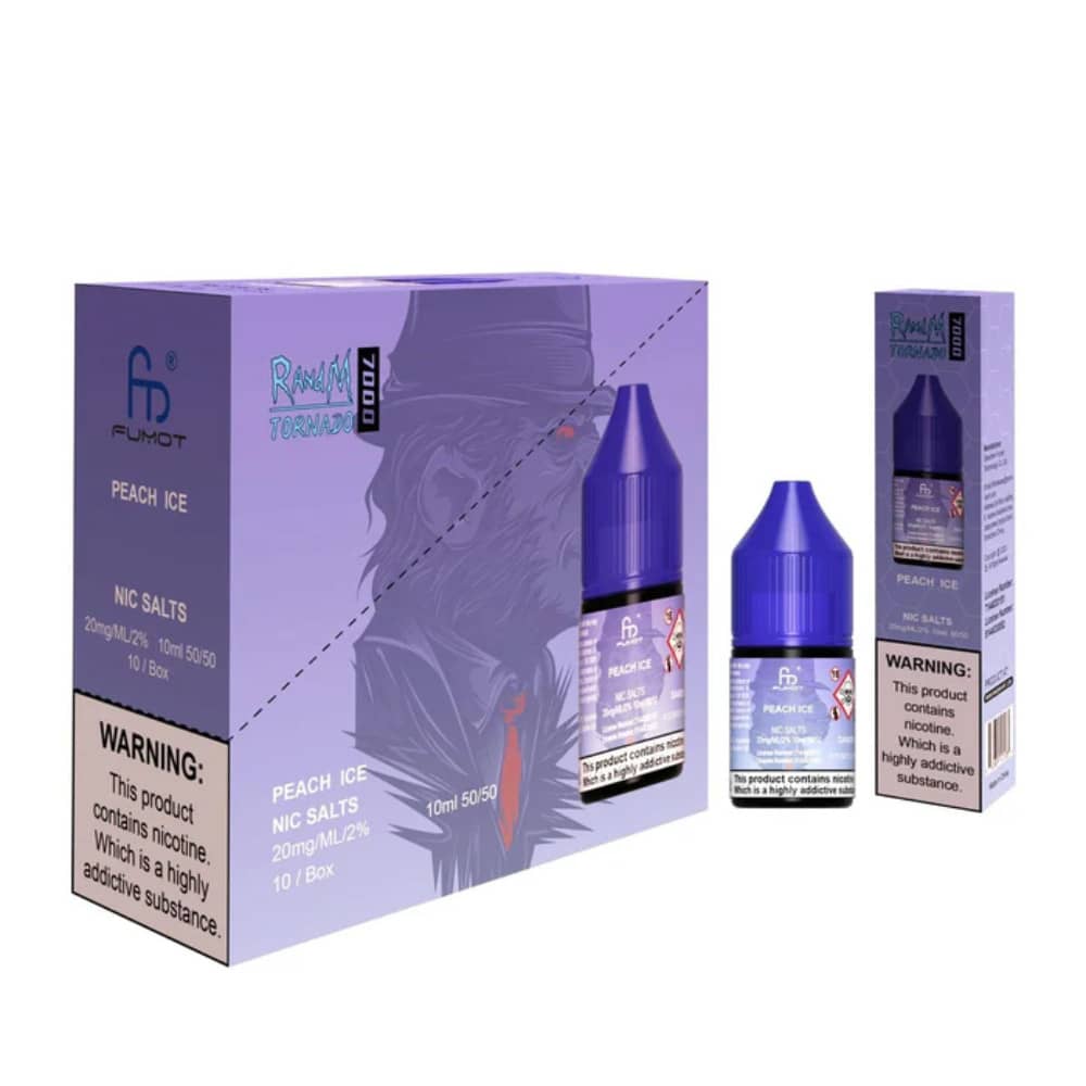 RandM 7000 Nic Salts E-Liquids 10ml Box of 10 Peach Ice