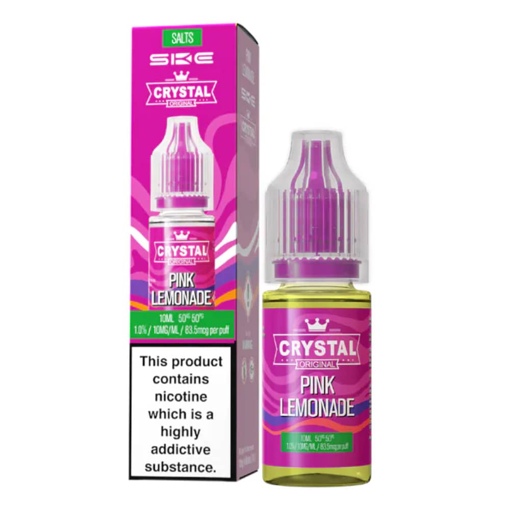 Ske Crystal Nic Salts E-Liquids 10ml Box of 10 Pink Lemonade 10mg