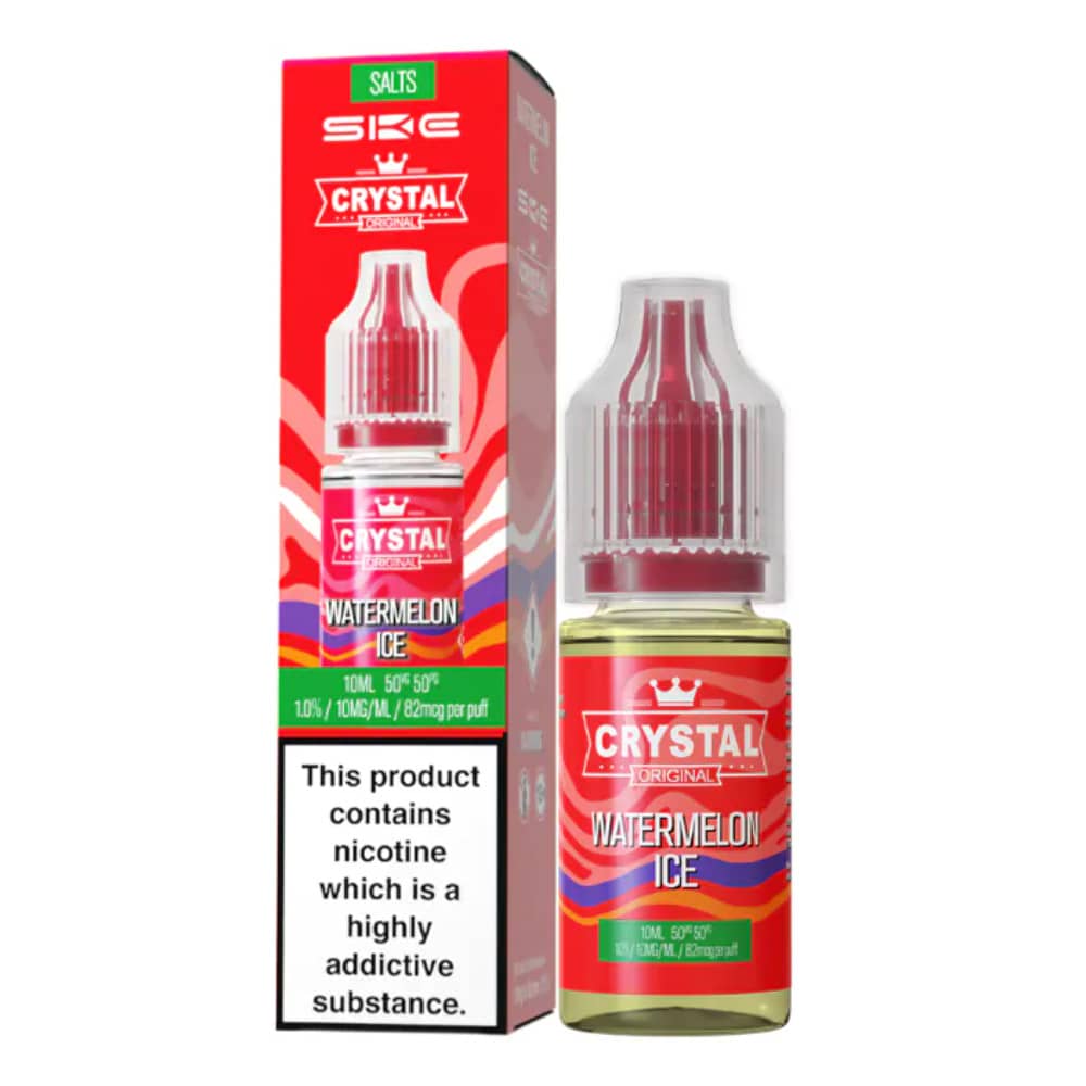 Ske Crystal Nic Salts E-Liquids 10ml Box of 10 Watermelon Ice 10mg