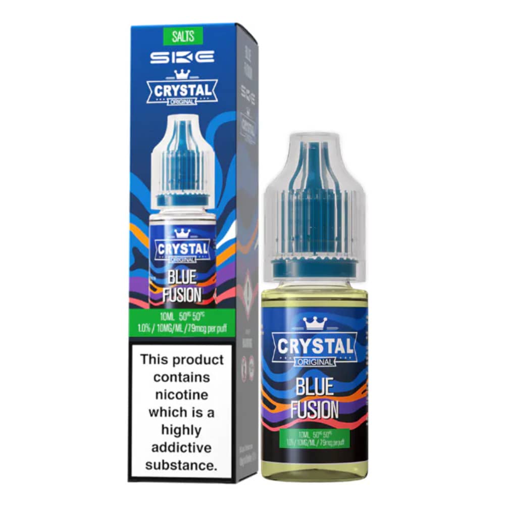 Ske Crystal Nic Salts E-Liquids 10ml Box of 10 Blue Fusion 10mg