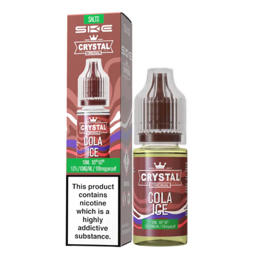 Ske Crystal Nic Salts E-Liquids 10ml Box of 10 Cola 10mg