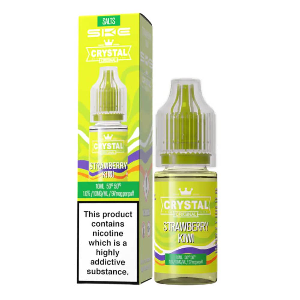 Ske Crystal Nic Salts E-Liquids 10ml Box of 10 Strawberry Kiwi 10mg