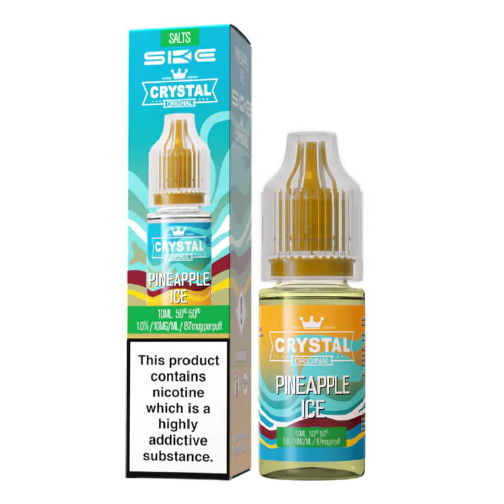 Ske Crystal Nic Salts E-Liquids 10ml Box of 10 Pineapple Ice 10mg