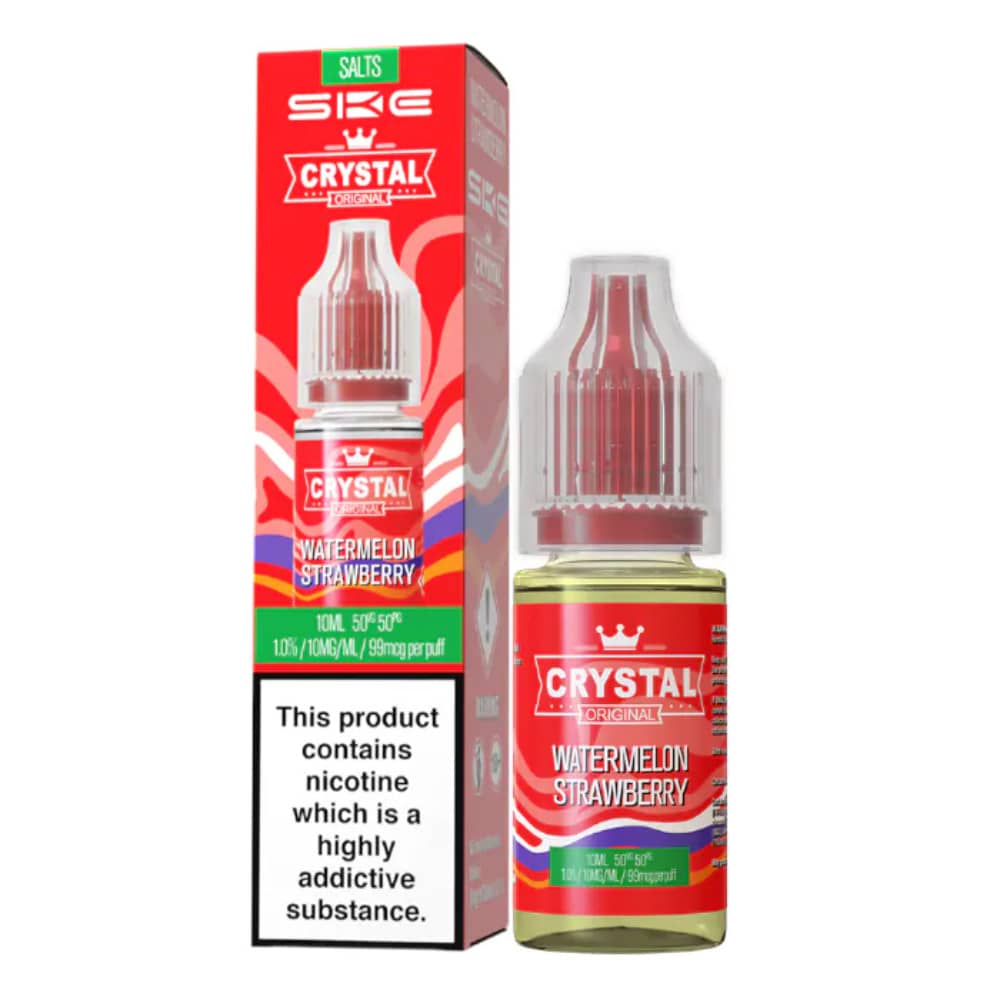 Ske Crystal Nic Salts E-Liquids 10ml Box of 10 Watermelon Strawberry 20mg