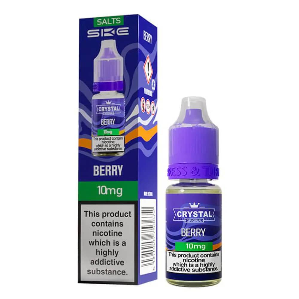 Ske Crystal Nic Salts E-Liquids 10ml Box of 10 Berry 20mg