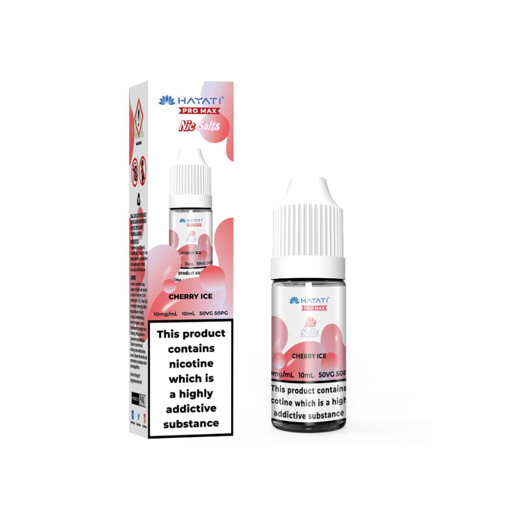 Hayati Pro Max Nic Salts E-Liquids 10ml Box of 10 Cherry Ice 10mg