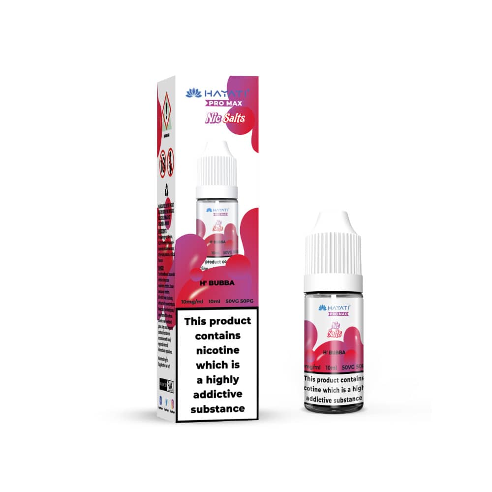 Hayati Pro Max Nic Salts E-Liquids 10ml Box of 10 H'Bubba 10mg