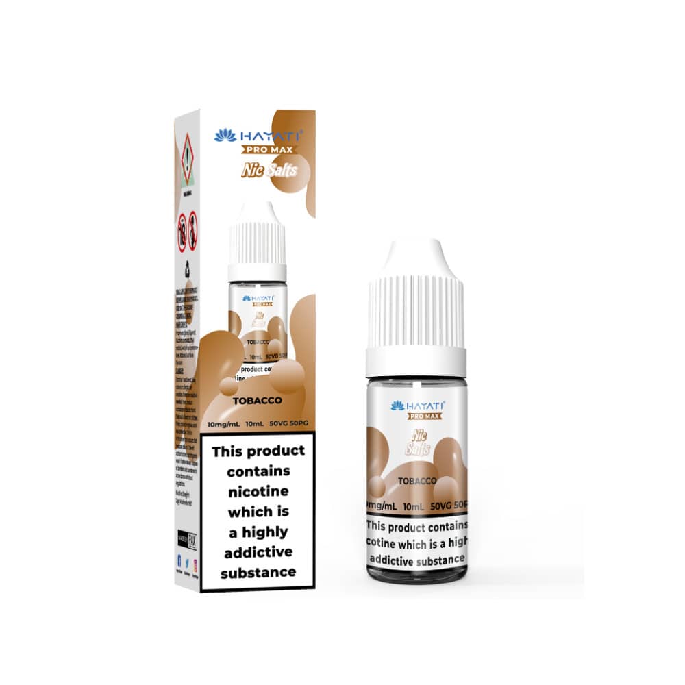 Hayati Pro Max Nic Salts E-Liquids 10ml Box of 10 Tobacco 10mg