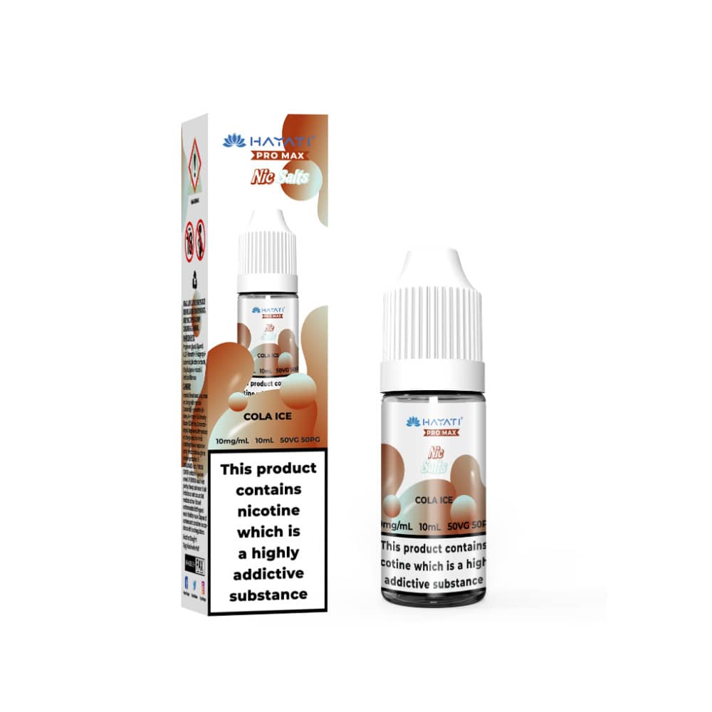 Hayati Pro Max Nic Salts E-Liquids 10ml Box of 10 Cola Ice 20mg