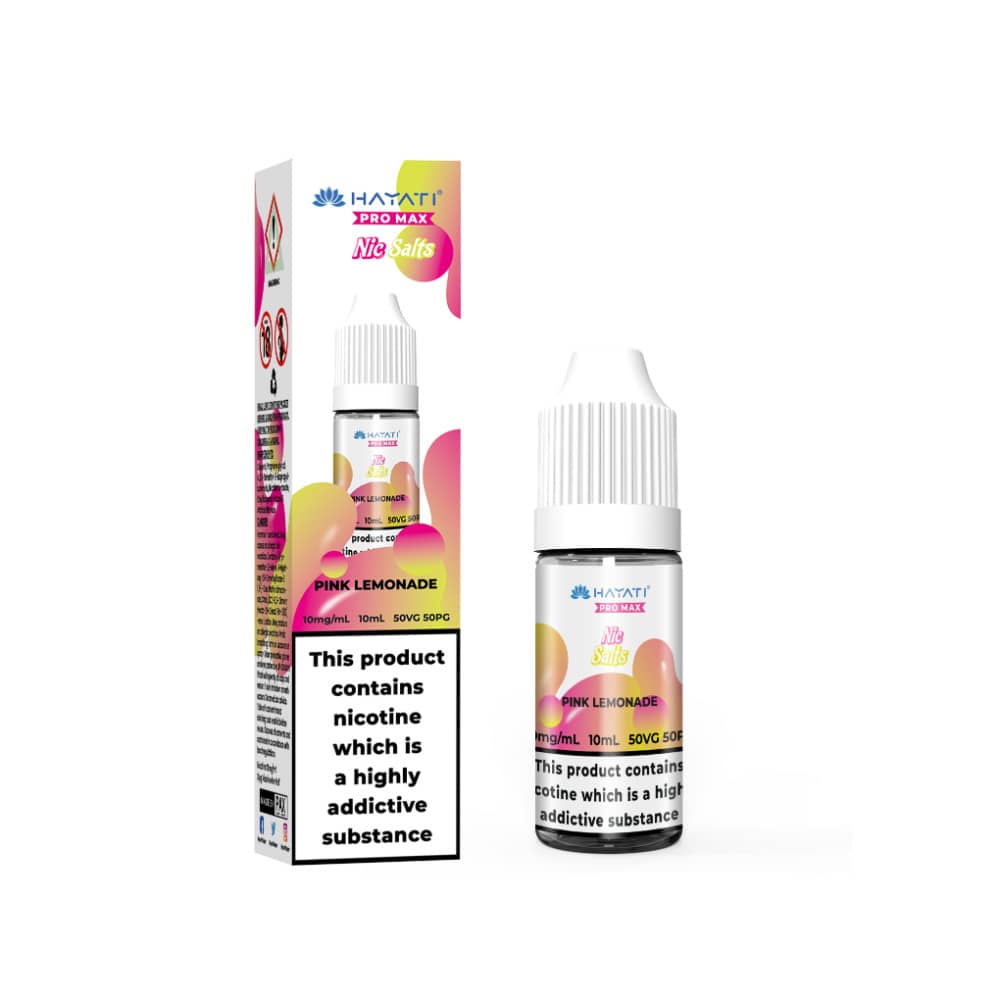 Hayati Pro Max Nic Salts E-Liquids 10ml Box of 10 Pink Lemonade 20mg