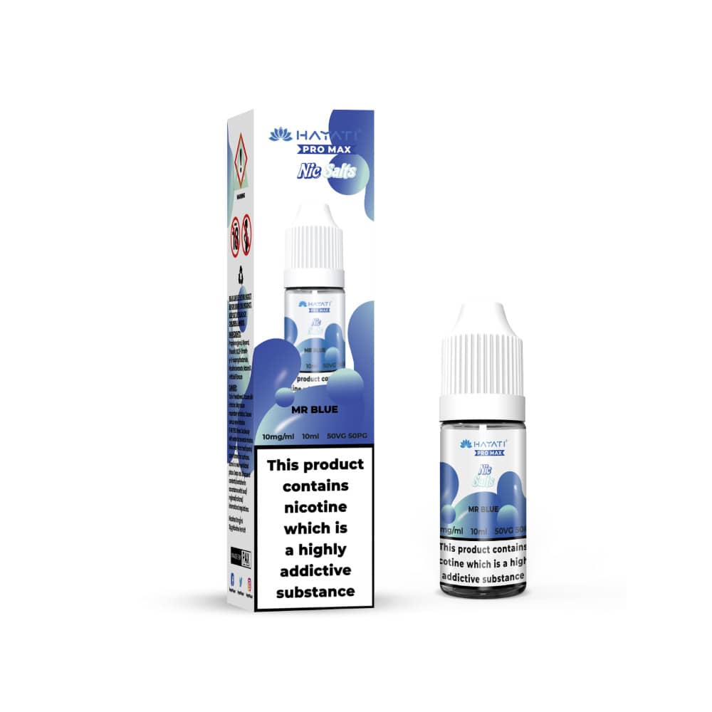 Hayati Pro Max Nic Salts E-Liquids 10ml Box of 10 Mr Blue 20mg