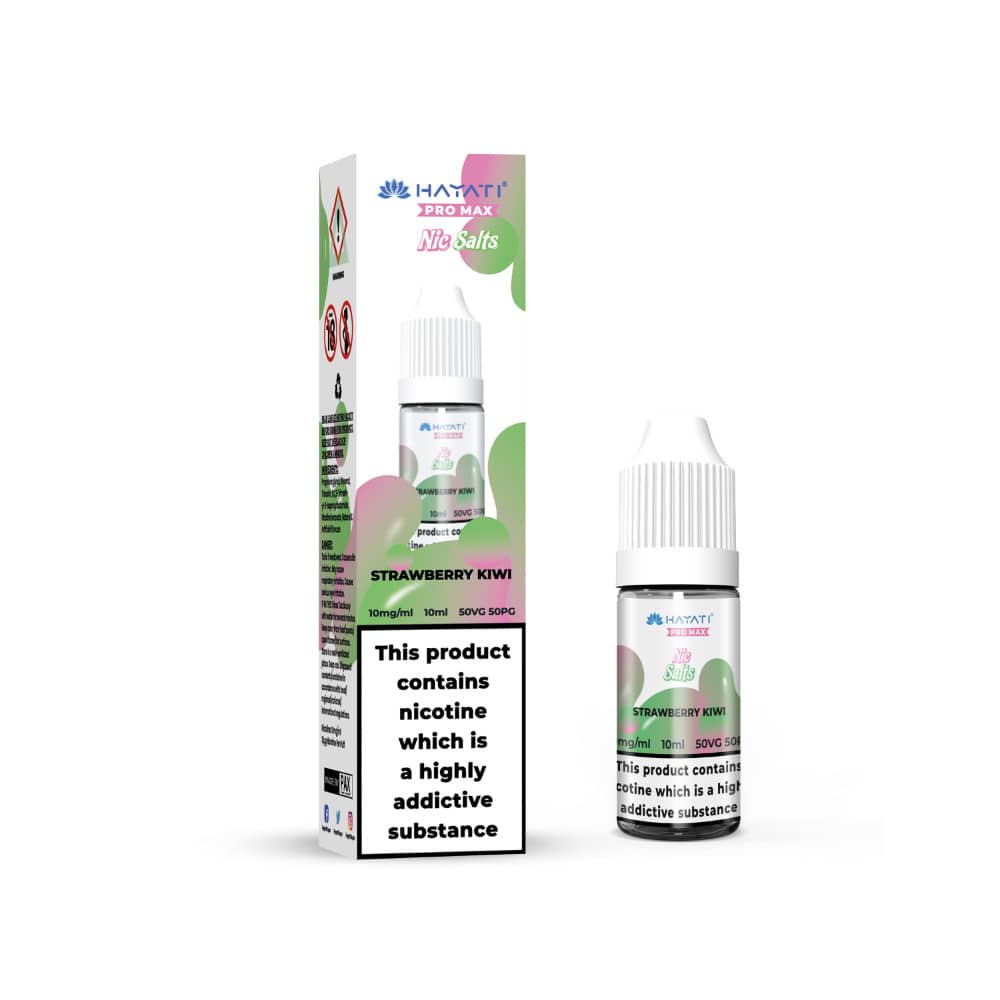Hayati Pro Max Nic Salts E-Liquids 10ml Box of 10 Strawberry Kiwi 20mg