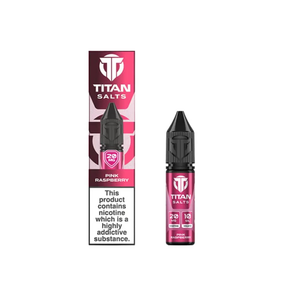 Titan Nic Salts e liquids 10ml Box of 10 Pink Raspberry 20mg