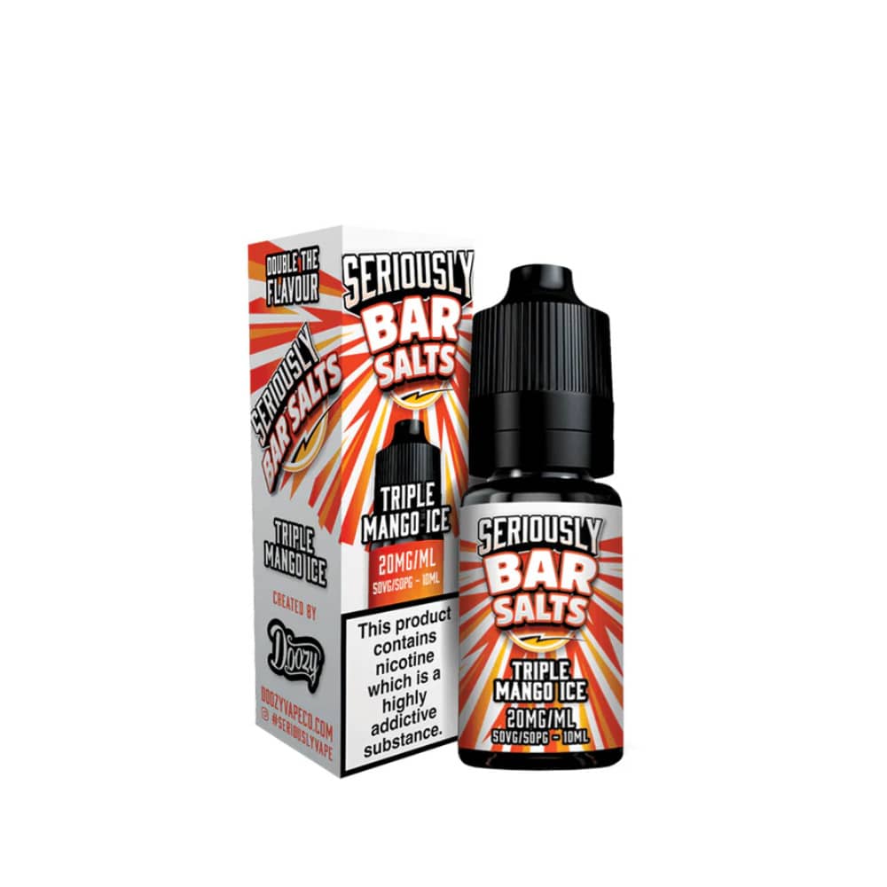 Doozy Seriously Bar Salts 10ml e liquids 10ml Box of 10 Triple Mango Ice 20mg
