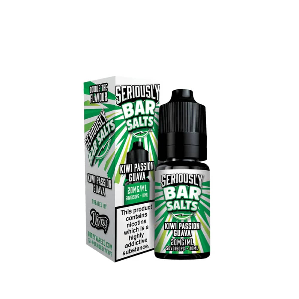 Doozy Seriously Bar Salts 10ml e liquids 10ml Box of 10 Kiwi Passion Guava 10mg