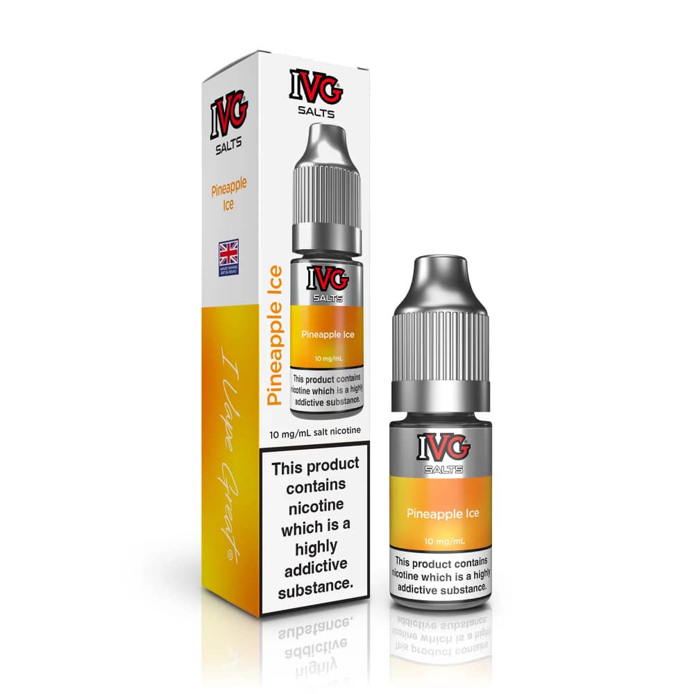 IVG Salt e liquids 10ml Box of 10 Pineapple Ice 20mg