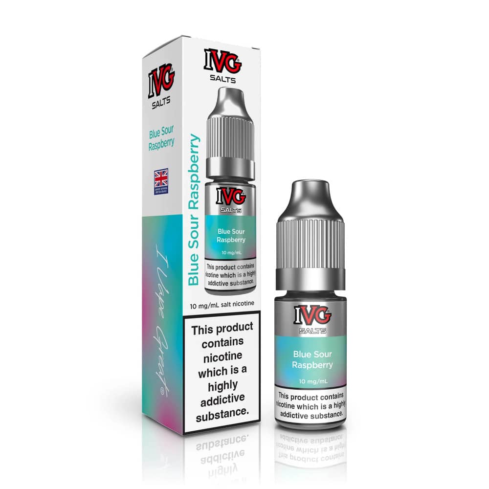 IVG Salt e liquids 10ml Box of 10 Blue Sour Raspberry 20mg