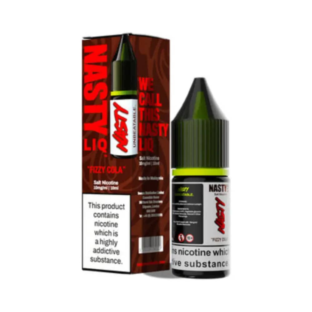 Nasty Liq Nic Salts e liquids 10ml Box of 10 Fizzy Cola 20mg