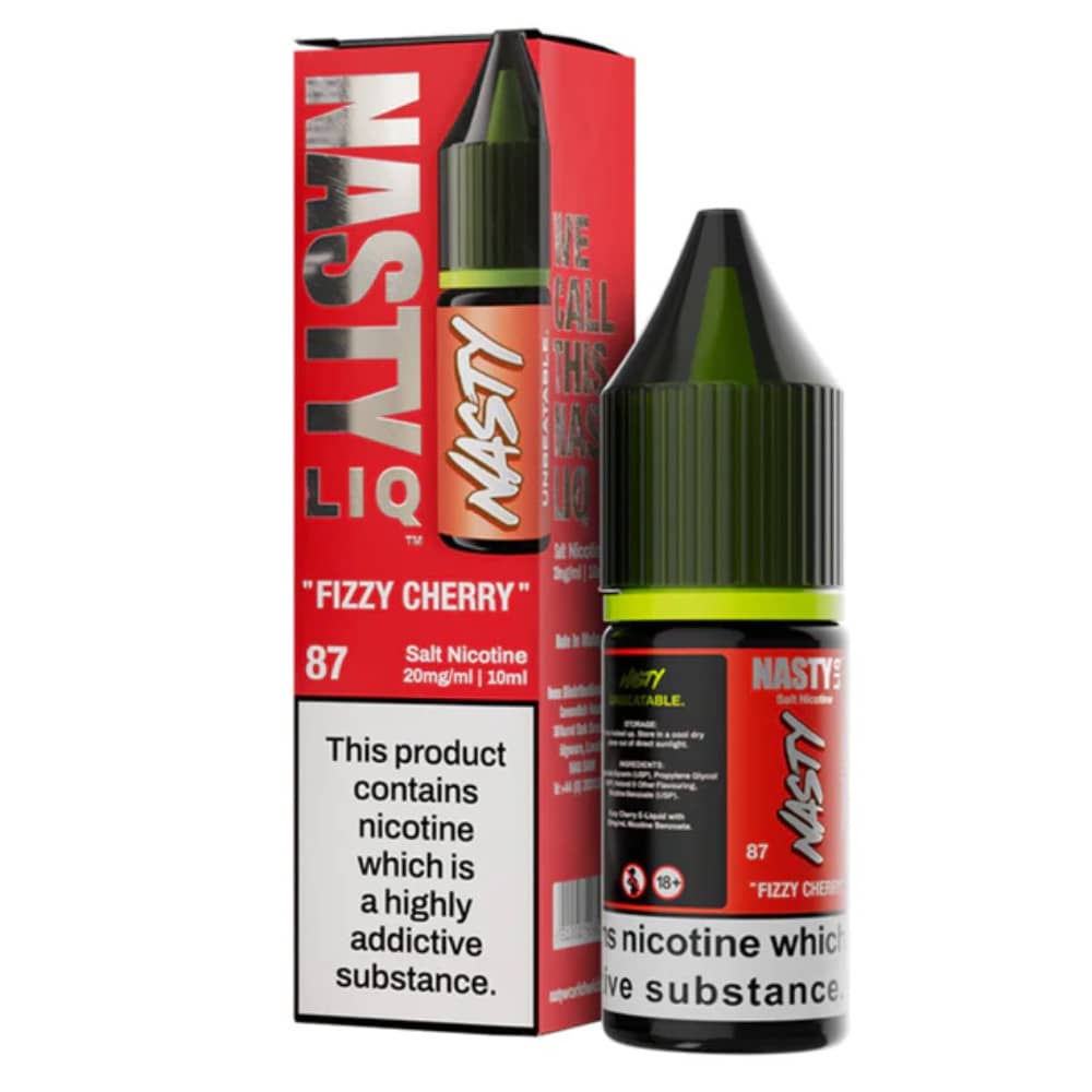 Nasty Liq Nic Salts e liquids 10ml Box of 10 Fizzy Cherry 10mg