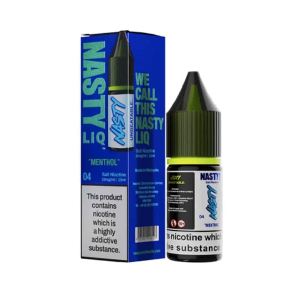Nasty Liq Nic Salts e liquids 10ml Box of 10 Menthol 20mg