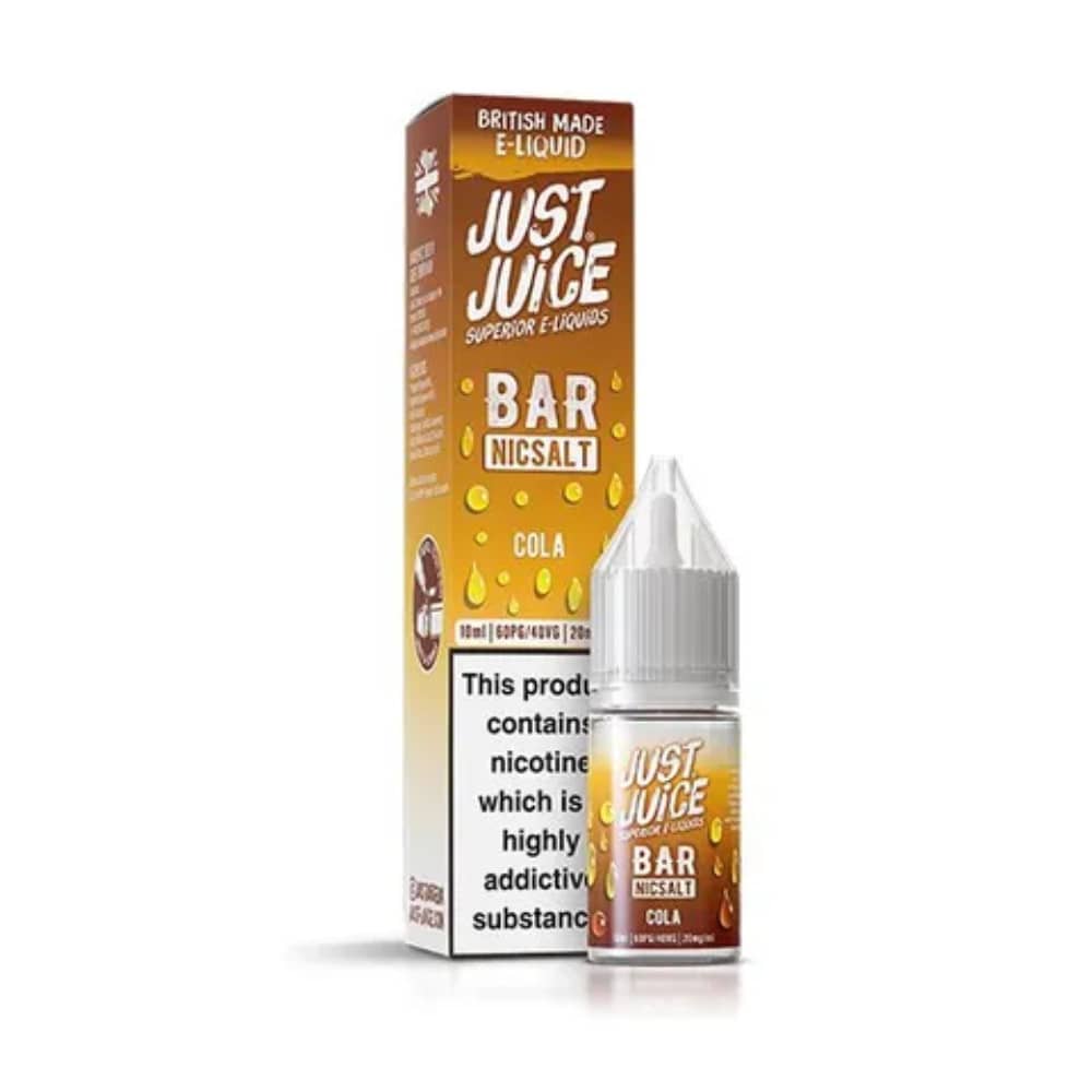 Just Juice Bar Nic Salts e liquids 10ml Box of 10 Cola 10mg