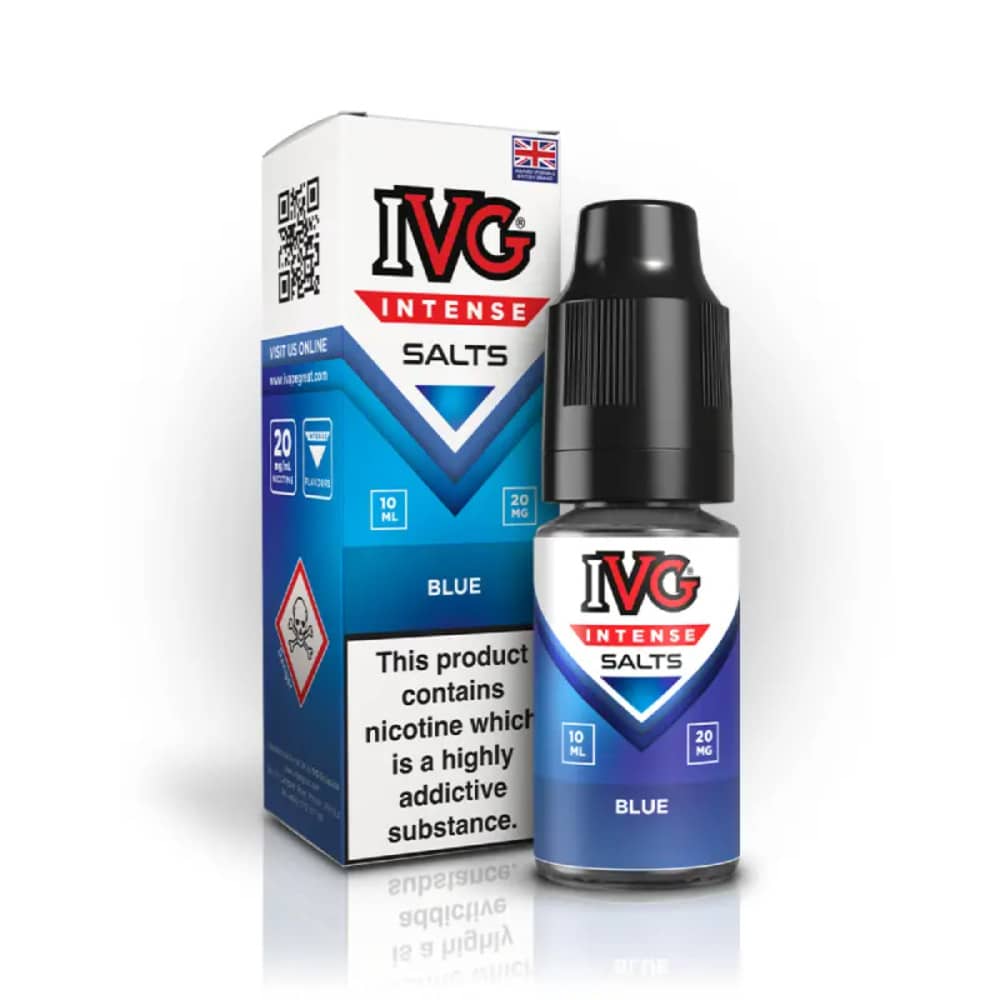 IVG Intense Nic Salts e liquids 10ml Box of 10 Blue 10mg