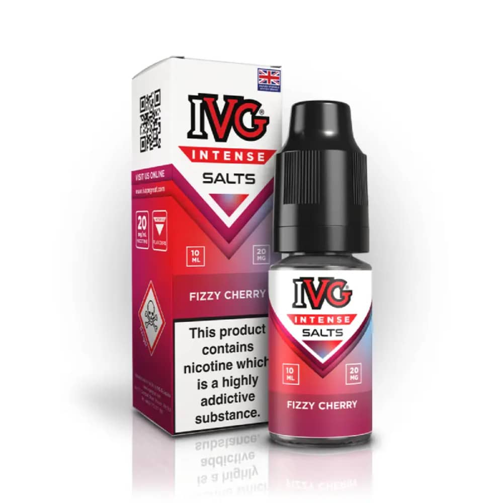 IVG Intense Nic Salts e liquids 10ml Box of 10 Fizzy Cherry 20mg
