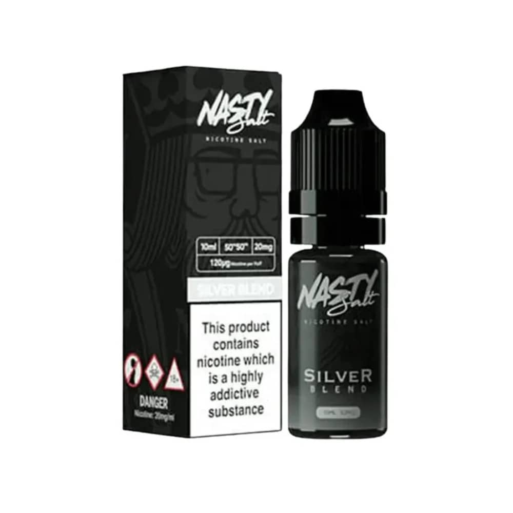 Nasty Juice Nic Salts e liquids 10ml Box of 10 Silver Blend 10mg
