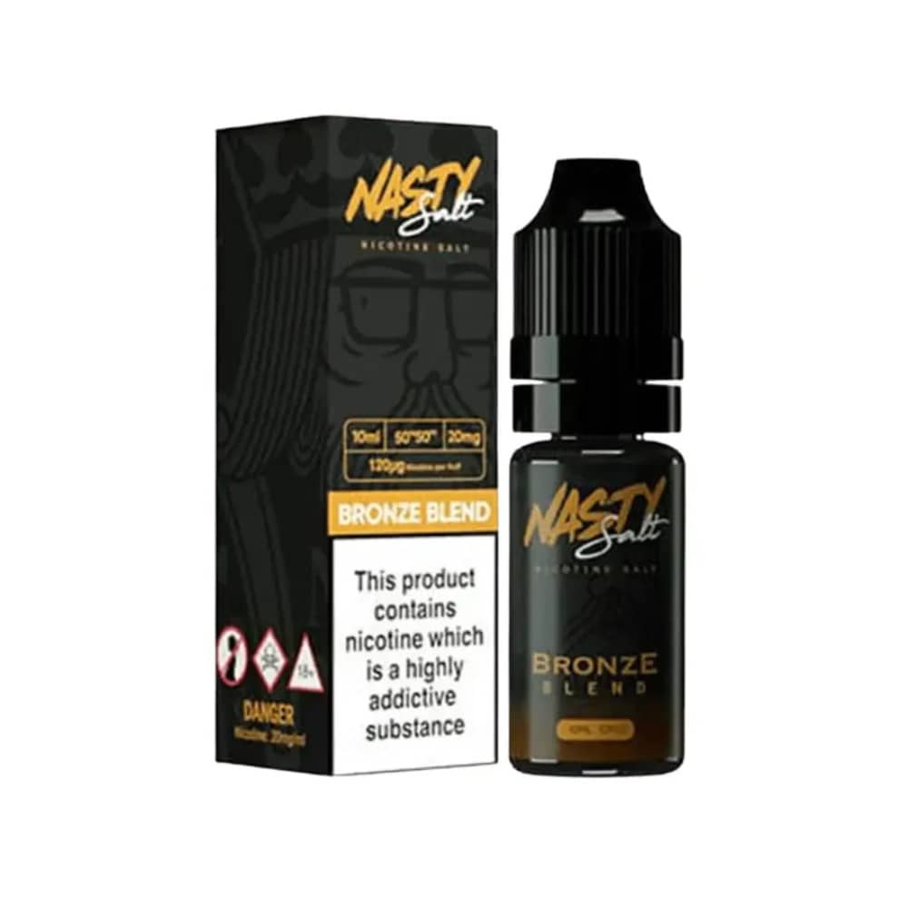 Nasty Juice Nic Salts e liquids 10ml Box of 10 Bronze Blend 10mg