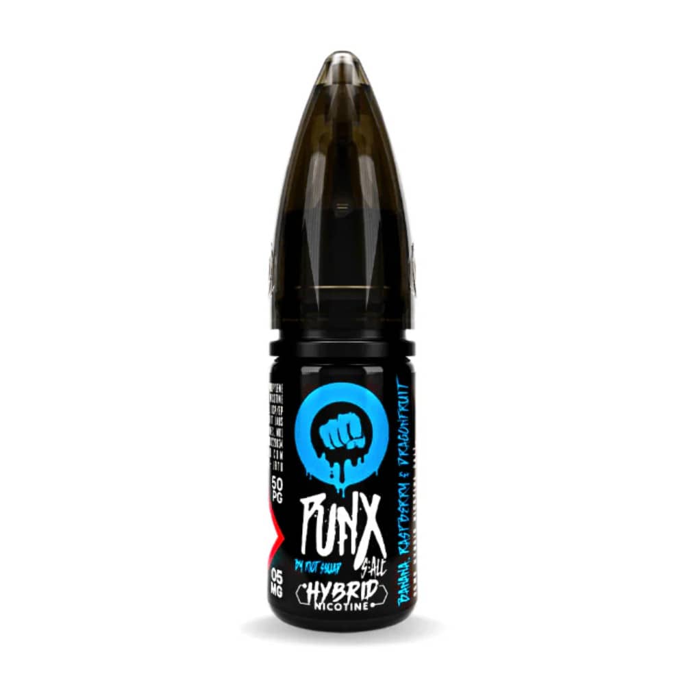Riot Squad Punx Nic Salts e liquids 10ml Box of 10 Banana Raspberry Dragon 20mg