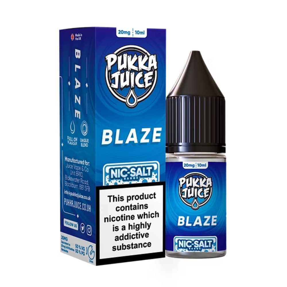 Pukka Juice Nic Salts e liquids 10ml Box of 10 Blaze 20mg