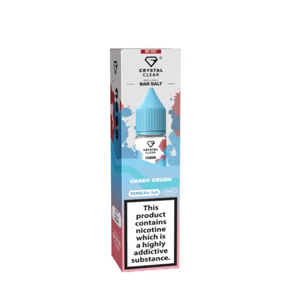 Crystal Clear Nic Salts e liquids 10ml Box of 10 Cherry Crush 10mg