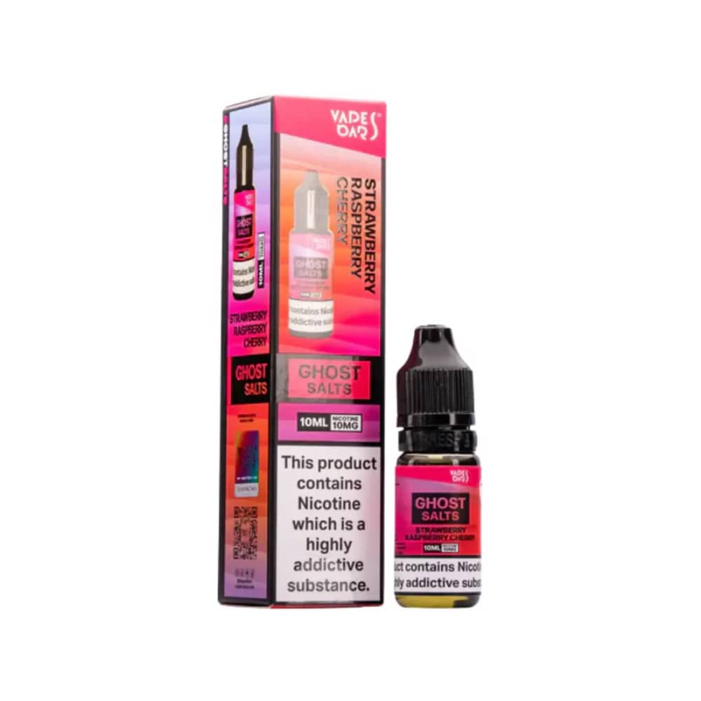 Ghost 3500 Nic Salts e liquids 10ml Box of 10 Strawberry Raspberry Cherry 20mg
