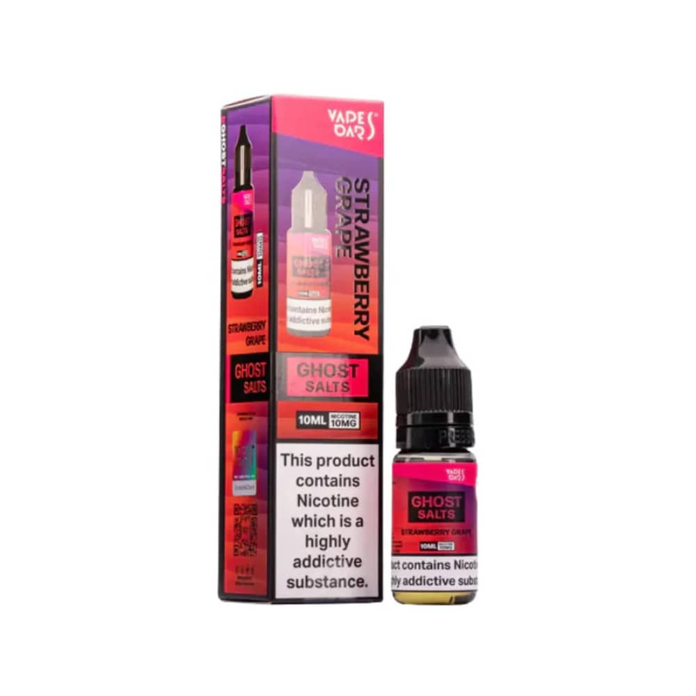 Ghost 3500 Nic Salts e liquids 10ml Box of 10 Strawberry Grape 10mg