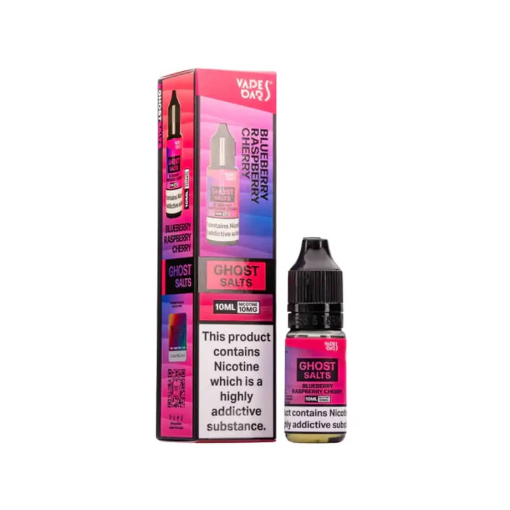 Ghost 3500 Nic Salts e liquids 10ml Box of 10 Blueberry Raspberry Cherry 20mg