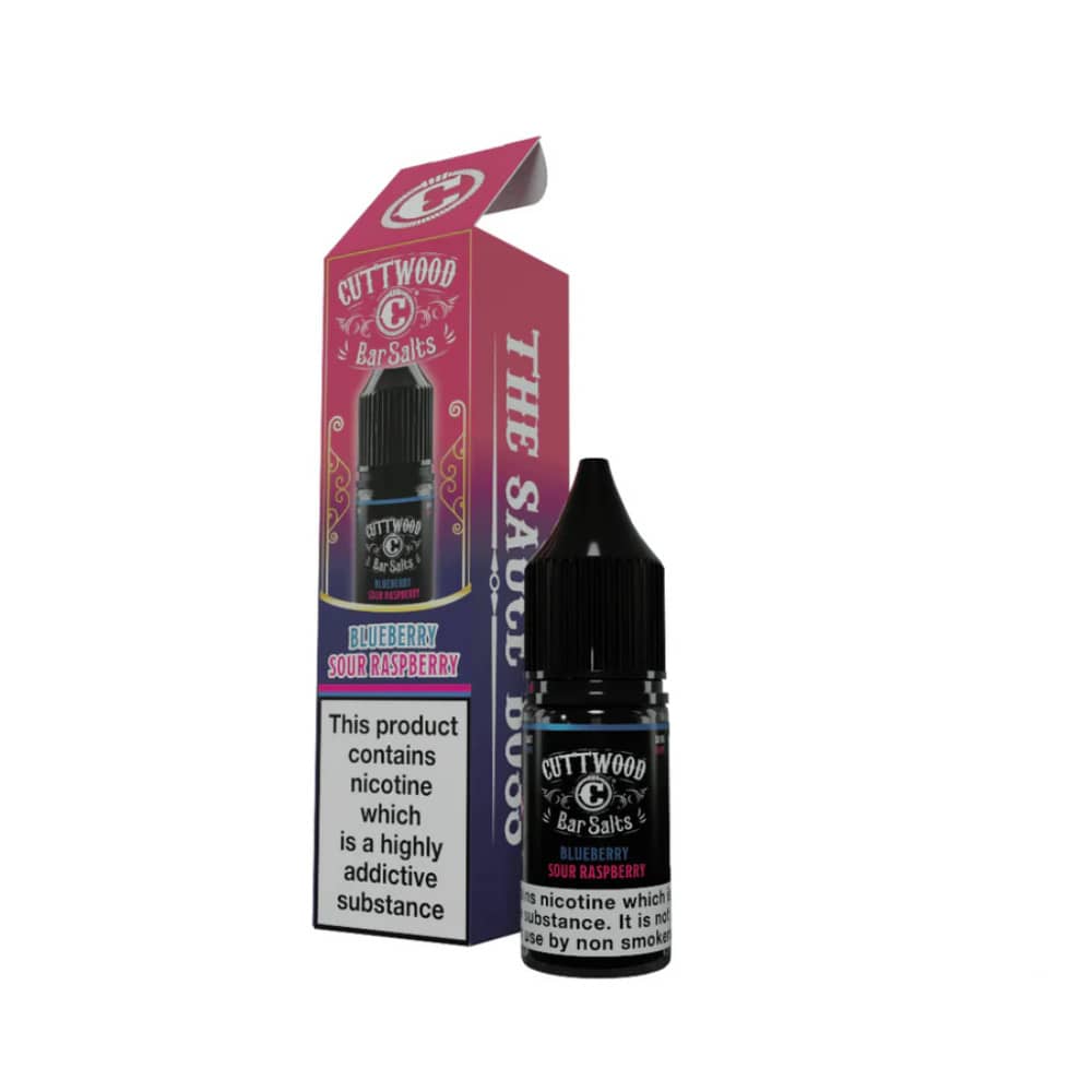 Cuttwood Bar Salt Nic Salts e liquids 10ml Box of 10 Blue Sour Raspberry 20mg