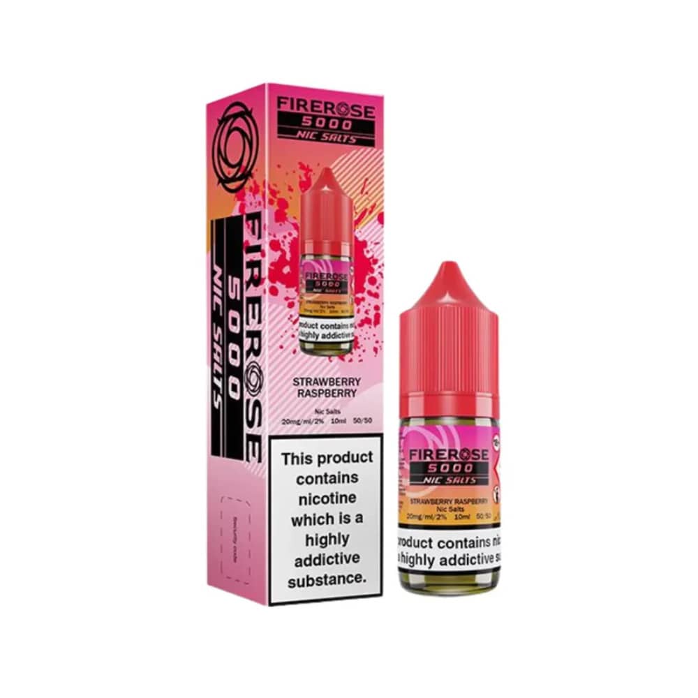 Firerose 5000 Nic Salts e liquids 10ml Box of 10 Strawberry Raspberry 10mg