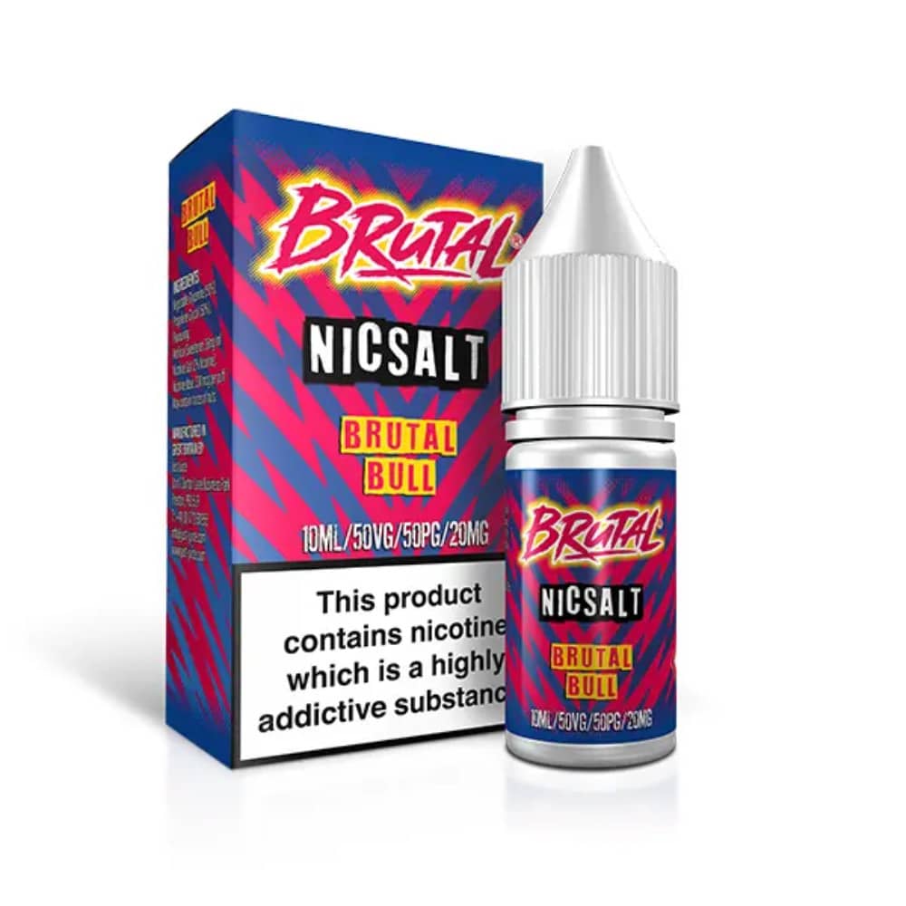 Just Juice Brutal Nic Salts e liquids 10ml Box of 5 Drinks Brutal Bull 20mg