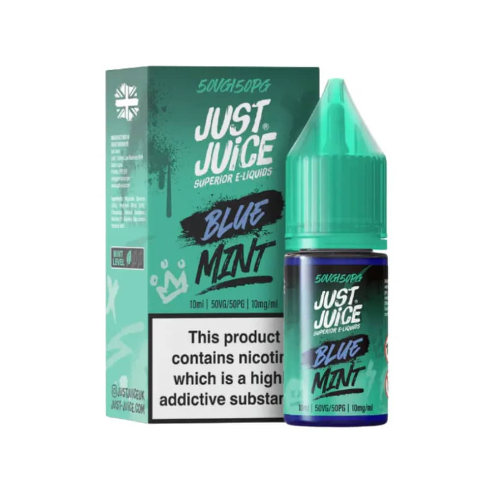 Just Juice Mint Nic Salts e liquids 10ml Box of 5 Blue Mint 20mg