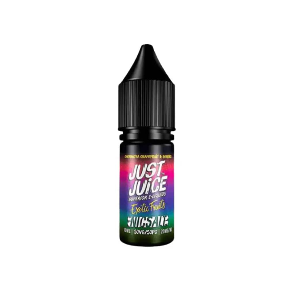 Just Juice Exotic Fruits Nic Salts e liquids 10ml Box of 5 Cherimoya Grapefruit & Berries 20mg