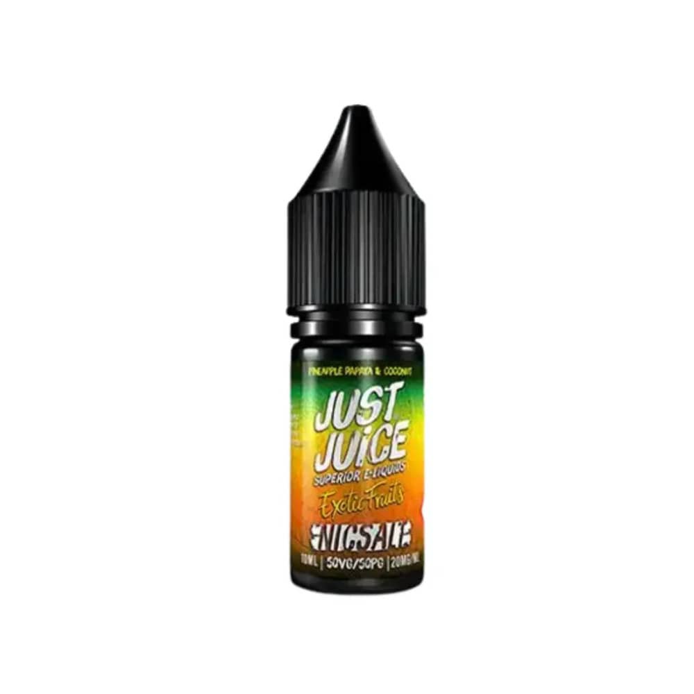 Just Juice Exotic Fruits Nic Salts e liquids 10ml Box of 5 Pineapple Papaya & Coconut 20mg