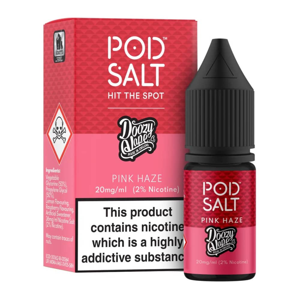 Pod Salt Fusions Nic Salts e liquids 10ml Box of 5 Doozy - Pink haze 20mg