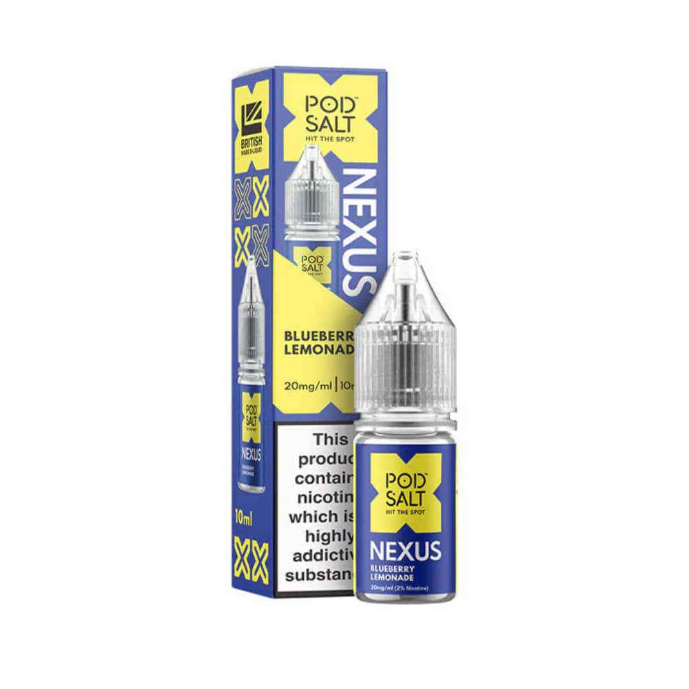 Pod Salt Nexus e liquids 10ml Box of 10 Blueberry Lemonade 20mg