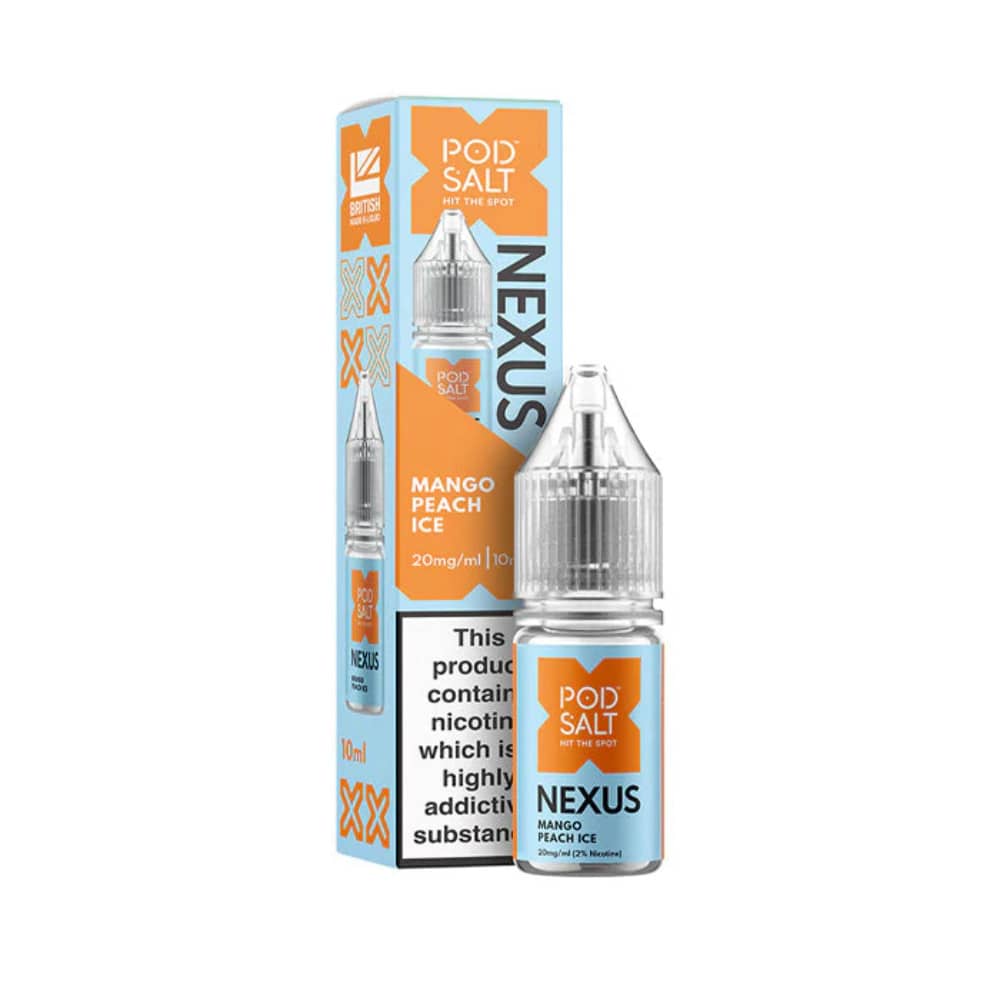Pod Salt Nexus e liquids 10ml Box of 10 Mango Peach Ice 10mg