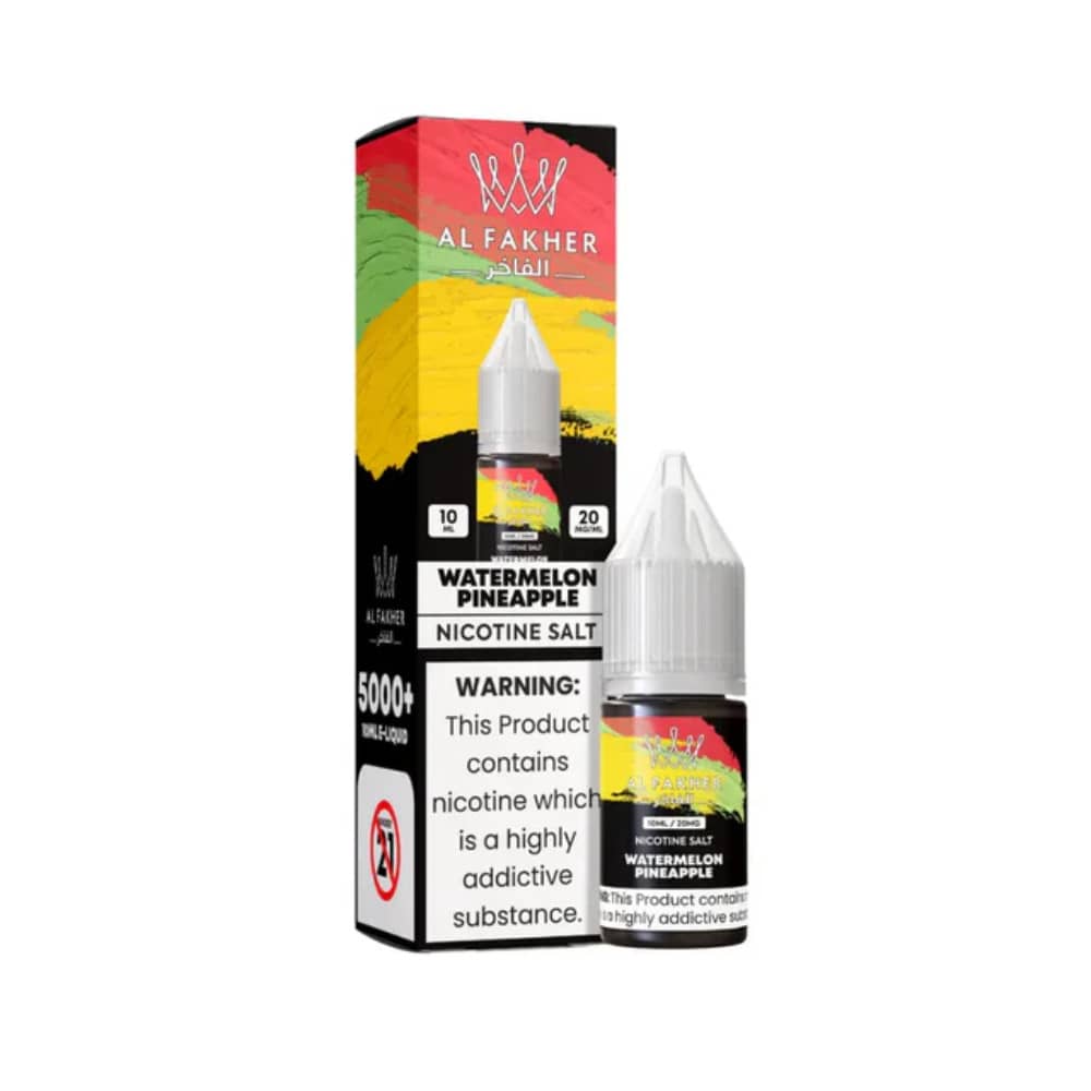 Al Fakher Nic Salts e liquids 10ml Box of 10 Watermelon  Pineapple 10mg