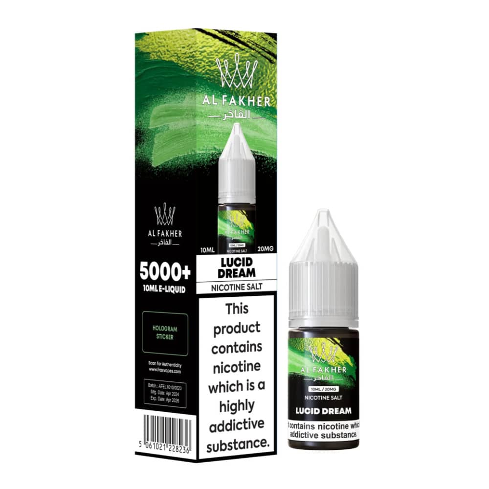 Al Fakher Nic Salts e liquids 10ml Box of 10 Lucid Dream 20mg